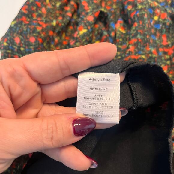 Adelyn Rae Black Paint Splatter Print Sleeveless Sheath Dress XS - Picture 7 of 12